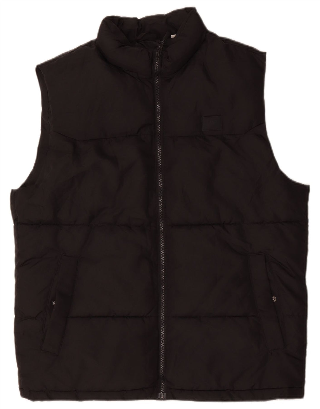 Colete acolchoado masculino Jack & Jones UK 42 XL preto poliéster