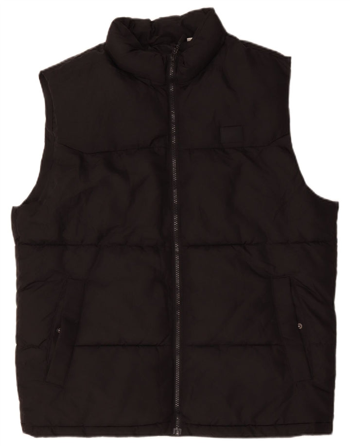 Colete acolchoado masculino Jack & Jones UK 42 XL preto poliéster