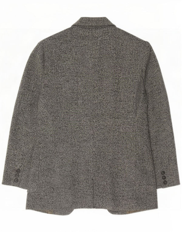 Max Mara Womens Weekend 1 Button Blazer Jacket UK 16 Grande Cinza Flecked