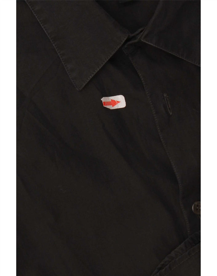 Camisa masculina Calvin Klein tamanho 43 grande algodão preto