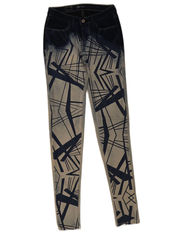 Jeans skinny feminino Levi's W25 L30 algodão geométrico azul