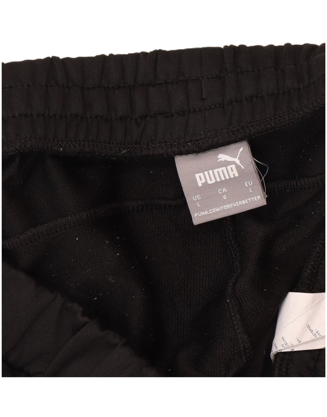 Calça de treino masculina Puma Joggers grandes esportes de poliéster preto