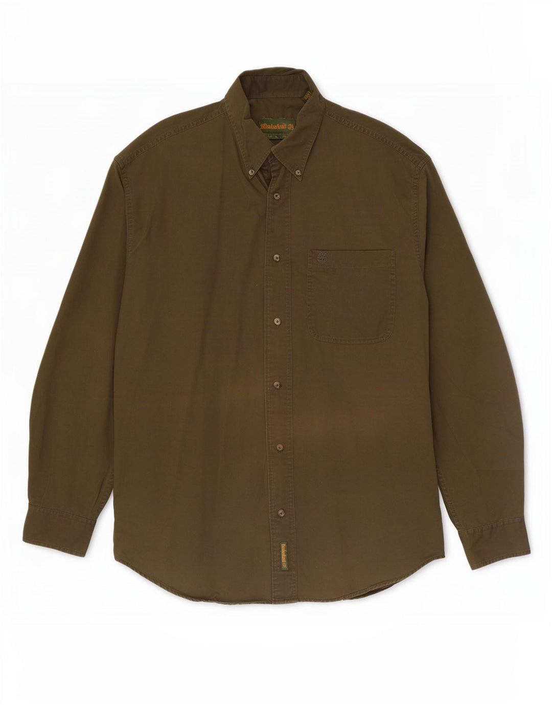 Camisa masculina Timberland de algodão cáqui médio