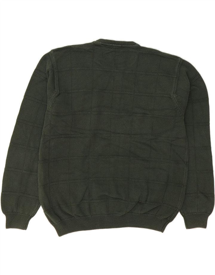 IZOD Mens Crew Neck Jumper Sweater XL Green Cotton Vintage Izod and Second-Hand Izod from Messina Hembry 