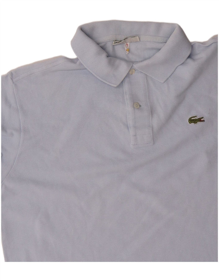 Camisa polo masculina Lacoste tamanho 6 XL azul algodão