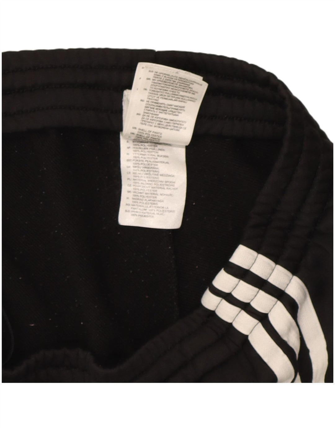 Calça de treino feminina Adidas UK 8/10 pequena poliéster preta