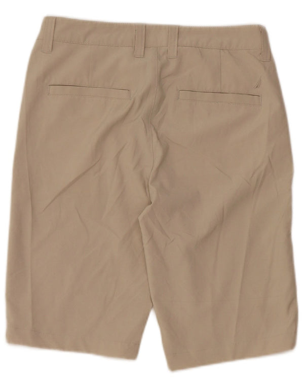 Nautica Boys Chino Shorts 13-14 Anos W26 Poliéster Bege