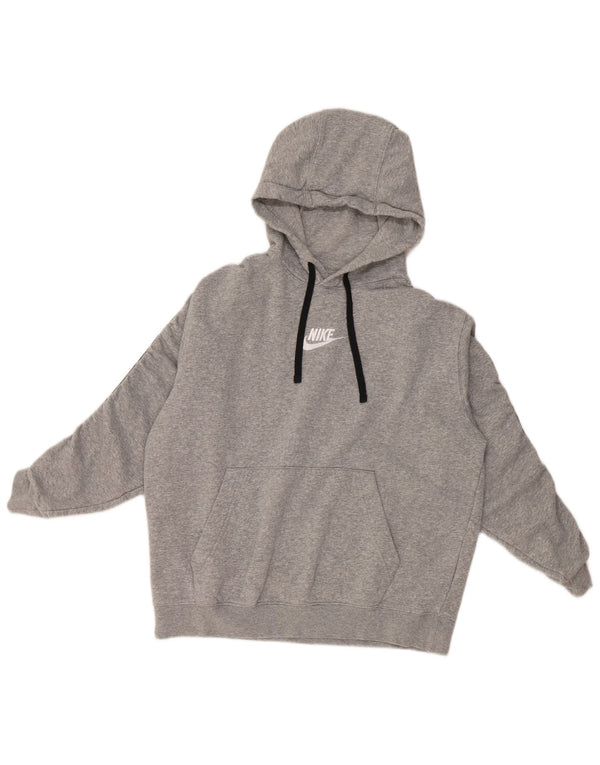 NIKE Womens Graphic Full Tracksuit UK 14 Médio Cinza Colourblock Algodão