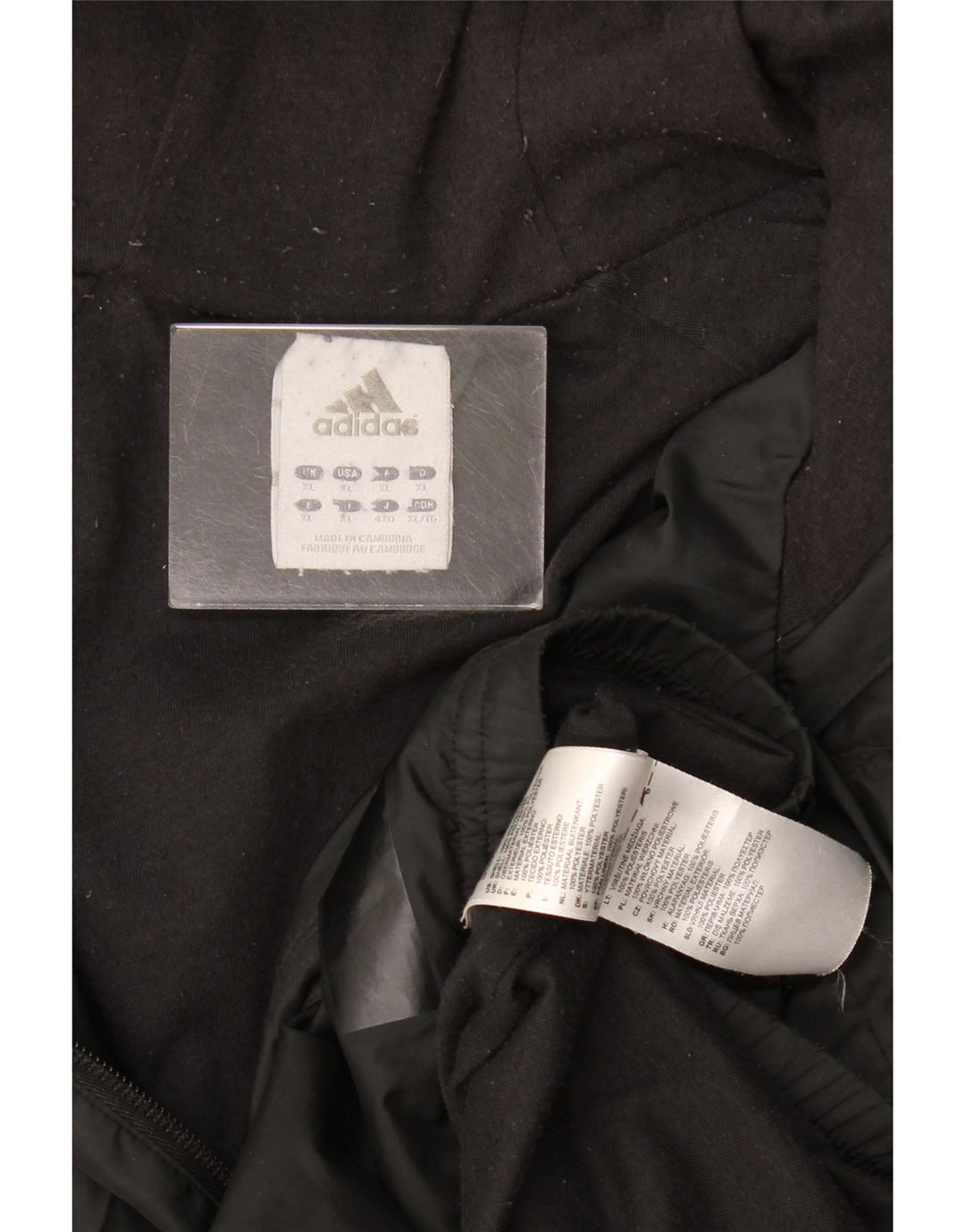 Adidas Mens Hooded Rain Jacket UK 42 XL Preto Poliéster