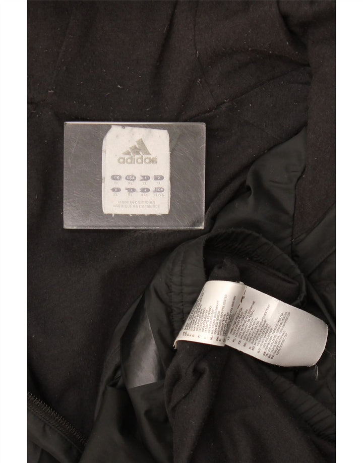 Adidas Mens Hooded Rain Jacket UK 42 XL Preto Poliéster