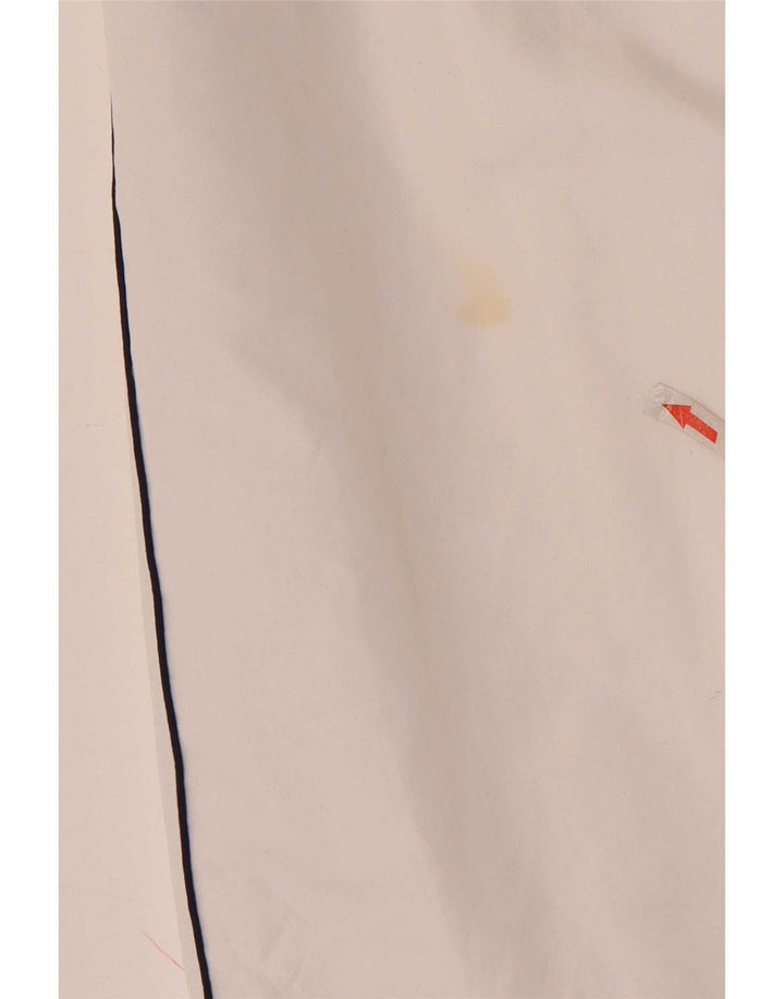 Calça de treino masculina Adidas grande poliéster branco