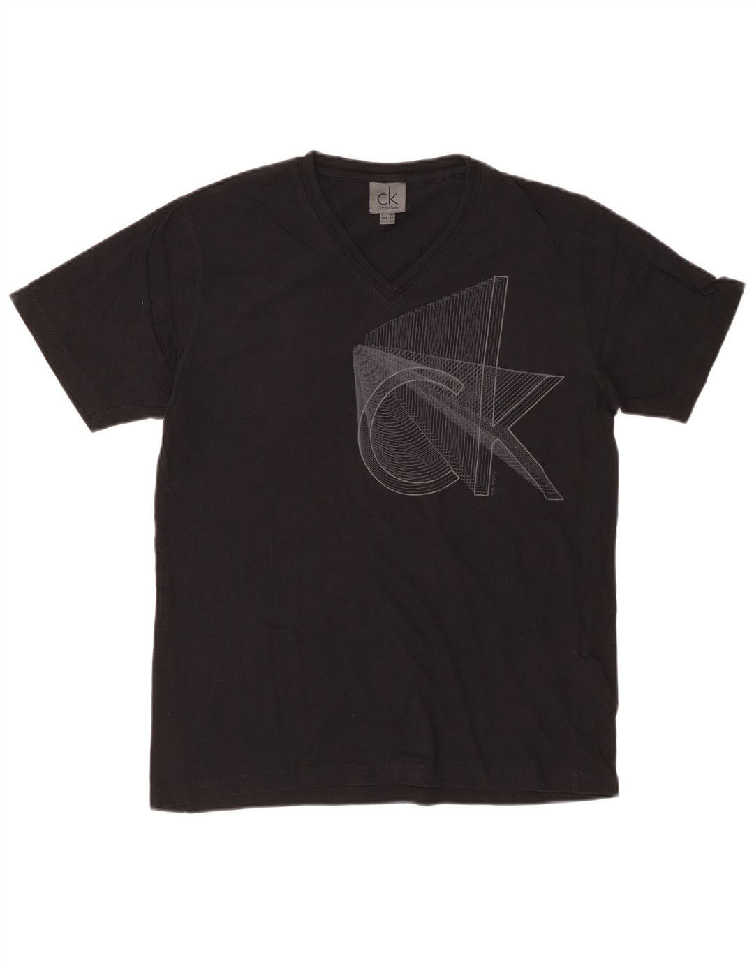 Camiseta gráfica masculina CALVIN KLEIN Top IT 50 algodão preto médio