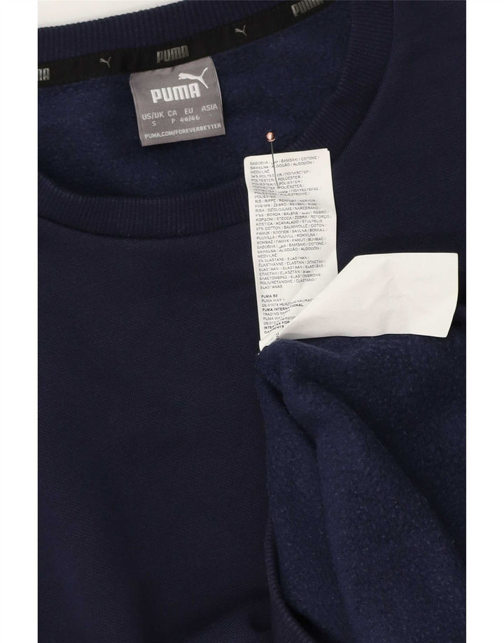 Puma moletom masculino jumper pequeno algodão azul marinho