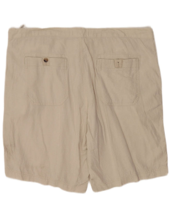 Shorts chino masculino Marks & Spencer W42 2XL linho bege