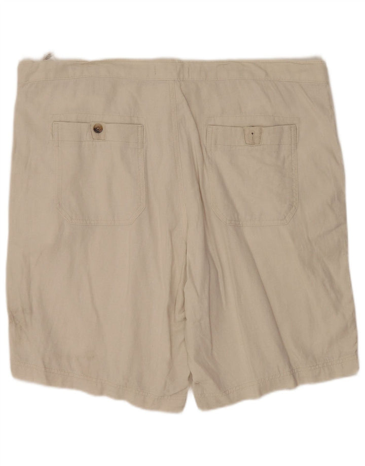 Shorts chino masculino Marks & Spencer W42 2XL linho bege