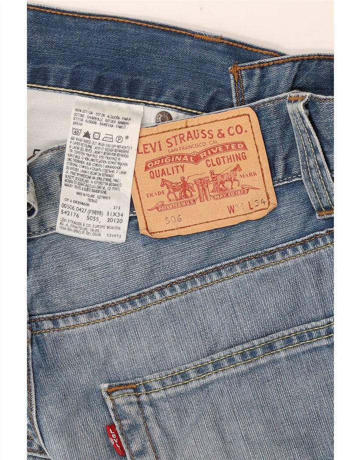 Levi's Masculino 506 Straight Jeans W31 L30 Azul Algodão