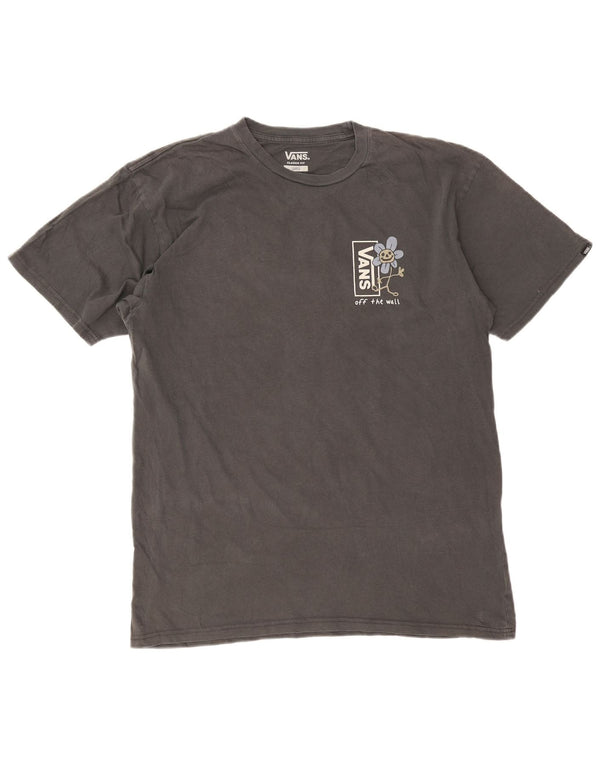 Camiseta Vans Masculina Classic Fit Graphic Top Grande Algodão Cinza
