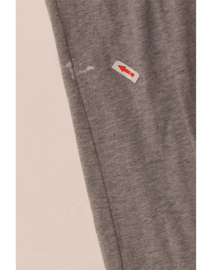 Calça de treino feminina Kappa UK 14 grande algodão cinza