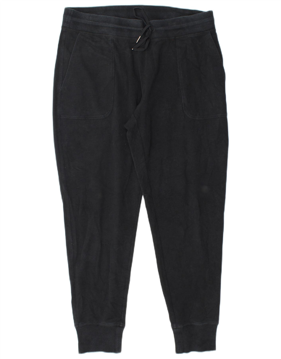 Calça de treino feminina L.L.BEAN Joggers UK 14 algodão preto médio