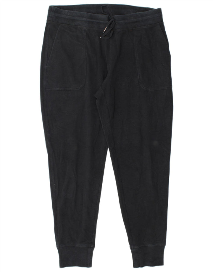 Calça de treino feminina L.L.BEAN Joggers UK 14 algodão preto médio