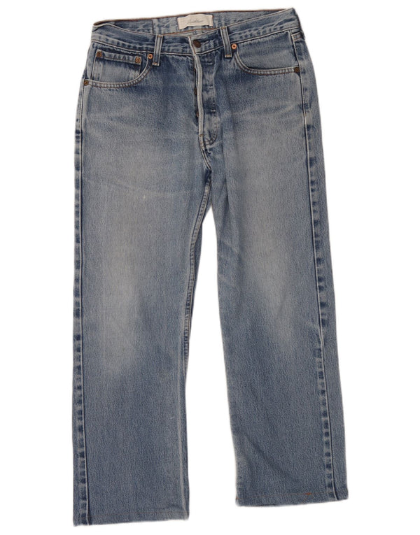 Jeans retos masculinos Levi's W30 L26 algodão azul