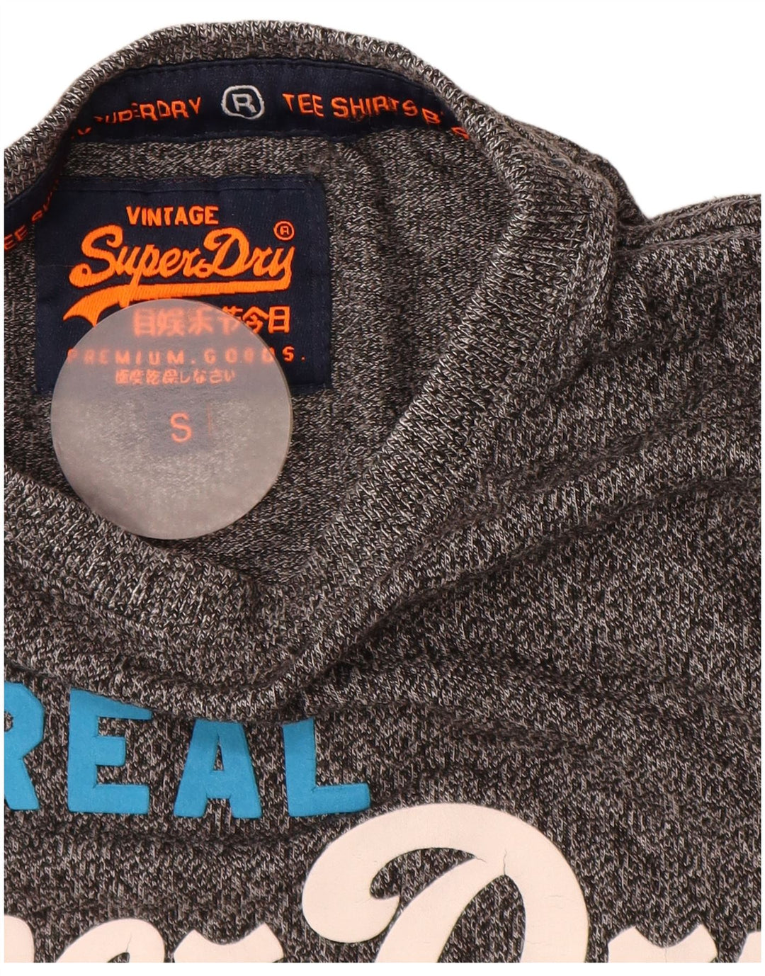 Camiseta masculina gráfica SUPERDRY top pequeno algodão cinza