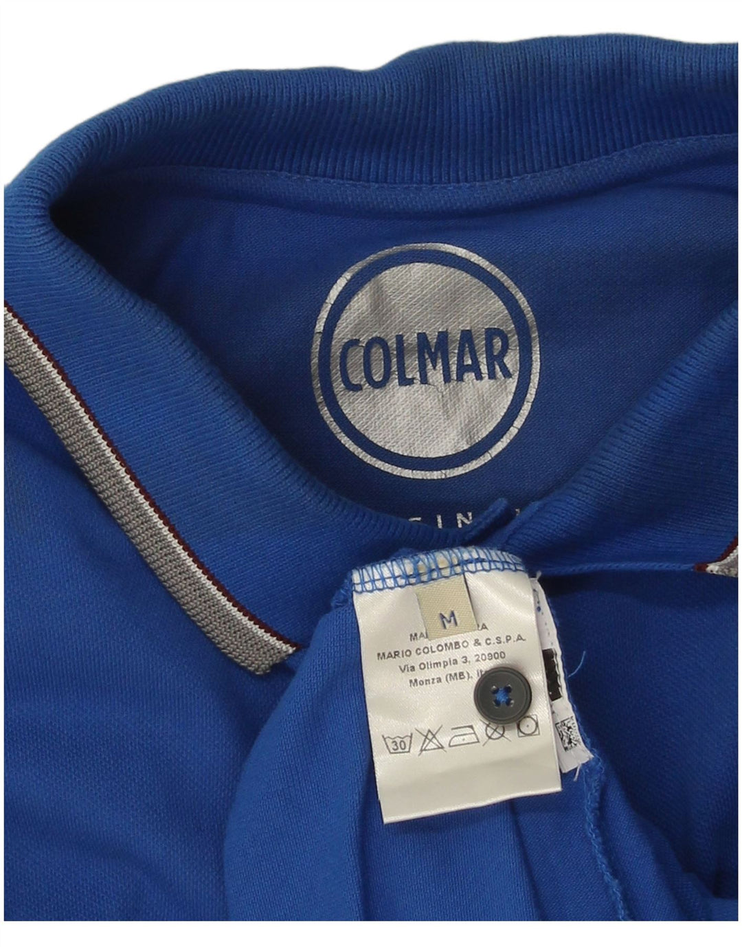 Camisa polo masculina COLMAR algodão azul médio