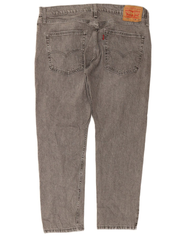Calça jeans masculina Levi's 512 Slim Tapered W36 L29 cinza algodão