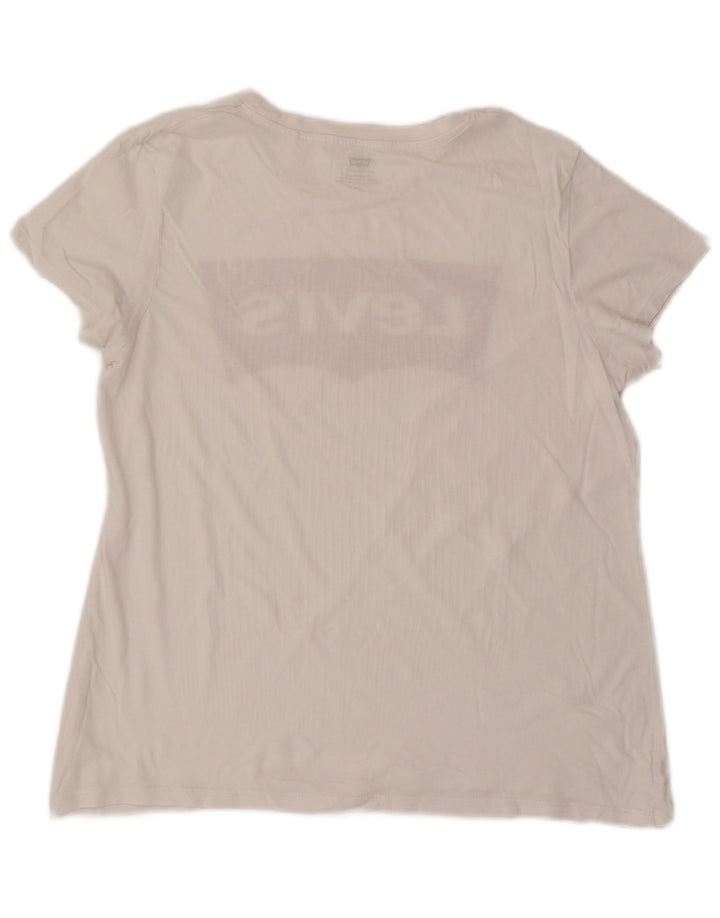 Camiseta feminina gráfica Levi's UK 16 grande branca