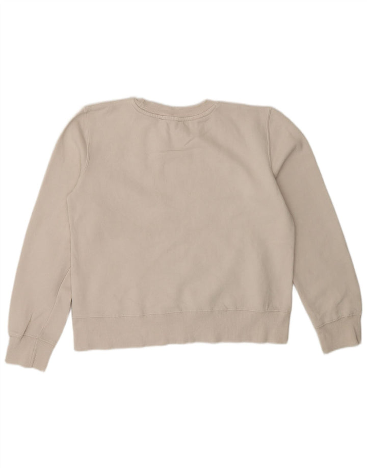 Zara moletom feminino jumper UK 10 pequeno algodão branco