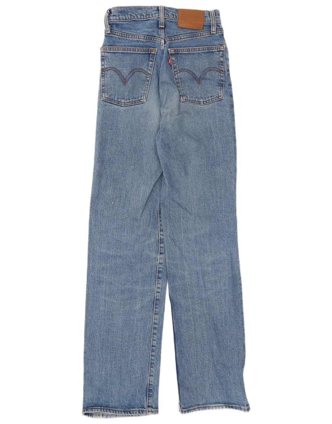 Jeans feminino Levi's Ribcage Straight W24 L29 Azul Algodão