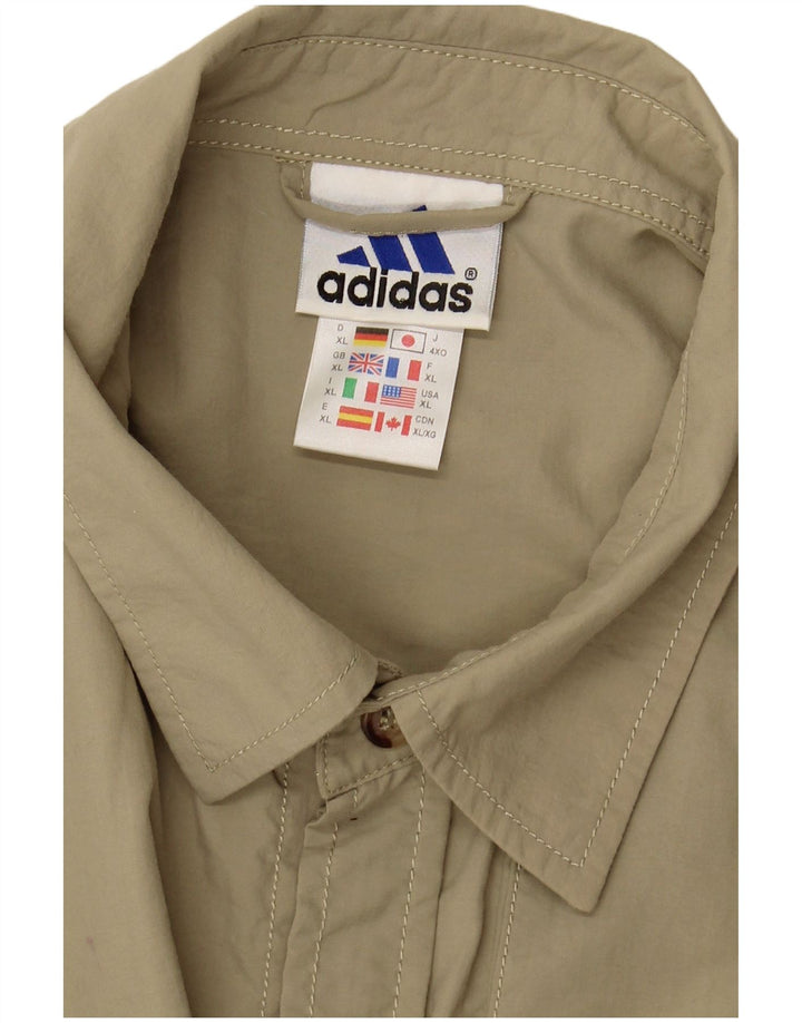 ADIDAS Mens Camisa Manga Curta XL Verde Nylon