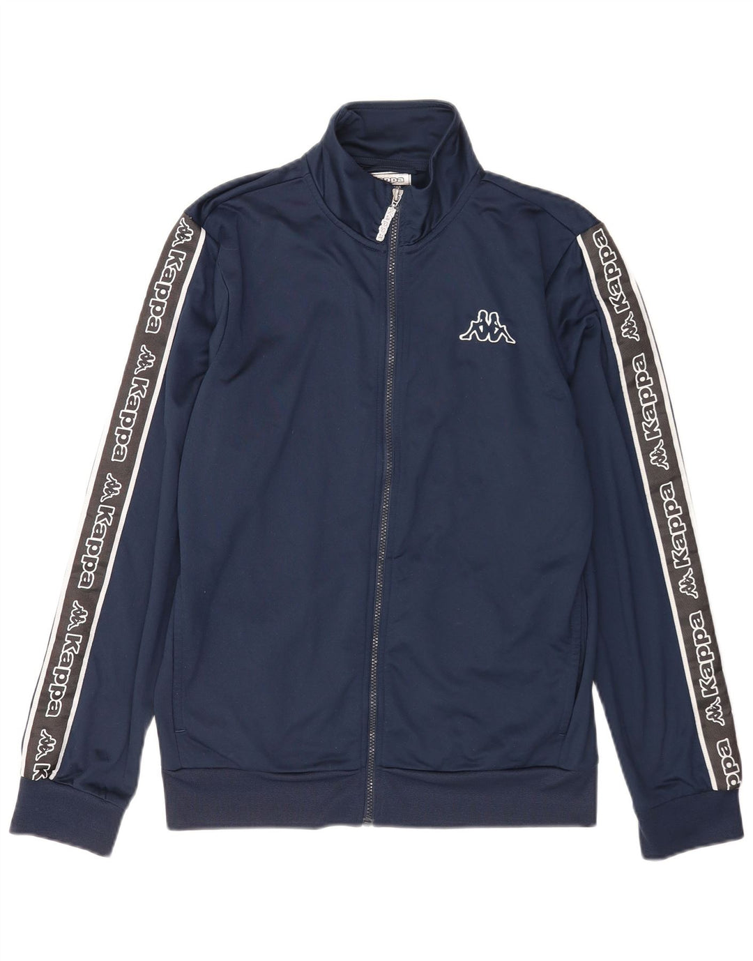 Jaqueta Kappa masculina com agasalho gráfico médio azul marinho bloco colorido