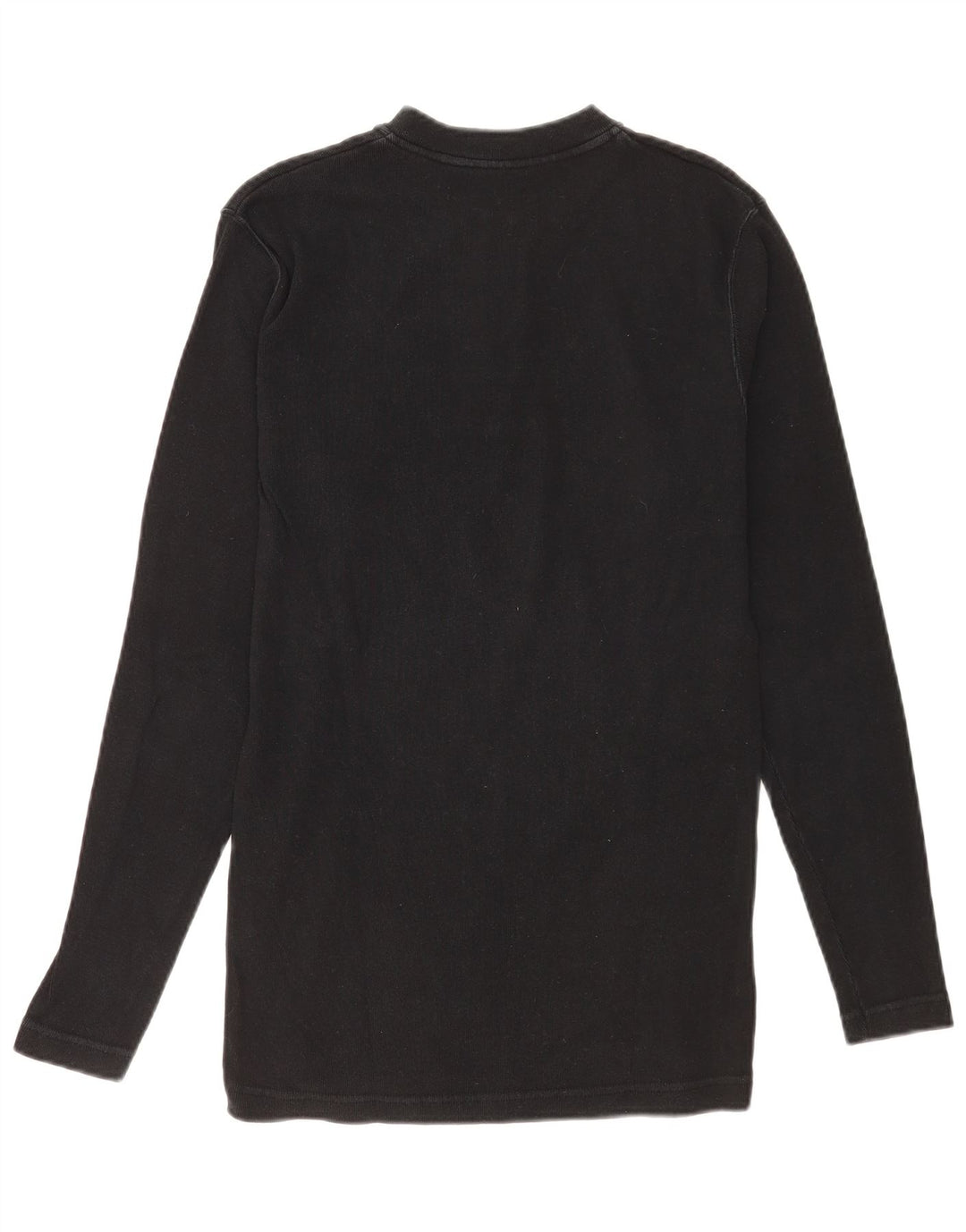 Wrangler Mens Top Manga Longa Grande Algodão Preto