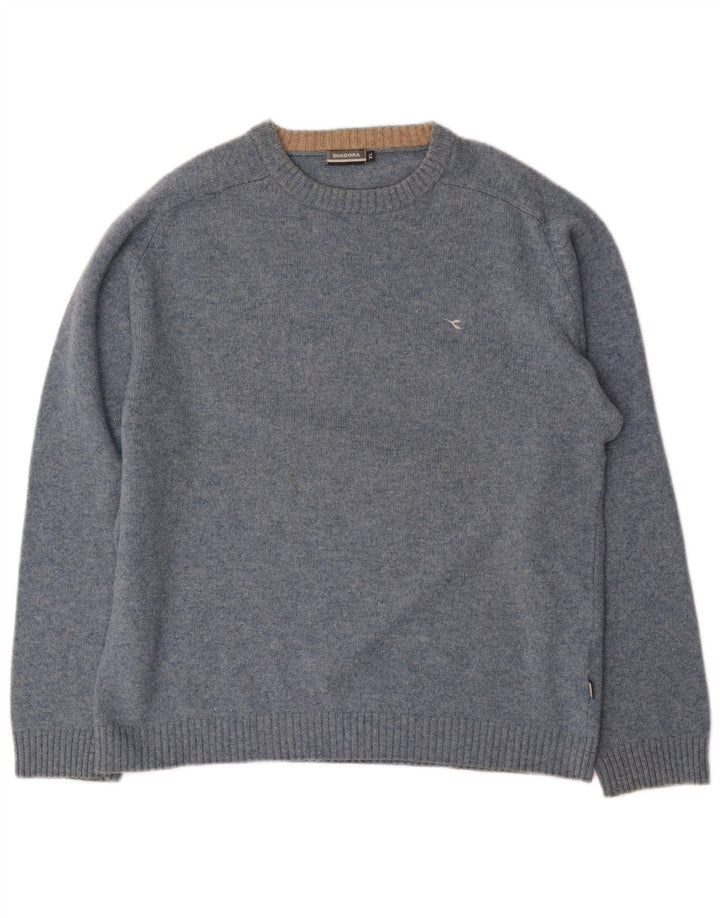 Suéter masculino DIADORA com gola redonda XL azul poliamida
