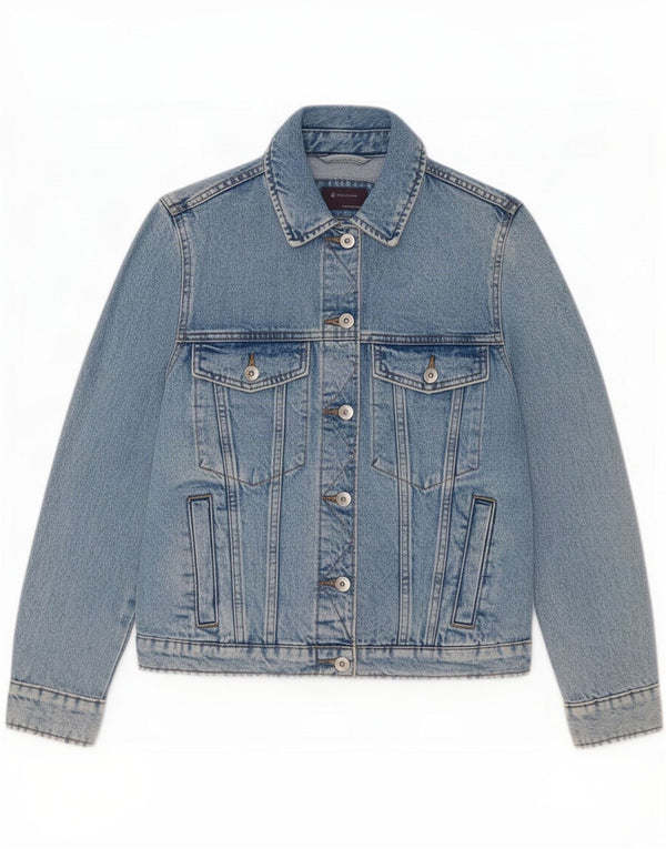 Jaqueta jeans feminina Marks & Spencer Reino Unido 8 algodão azul pequeno