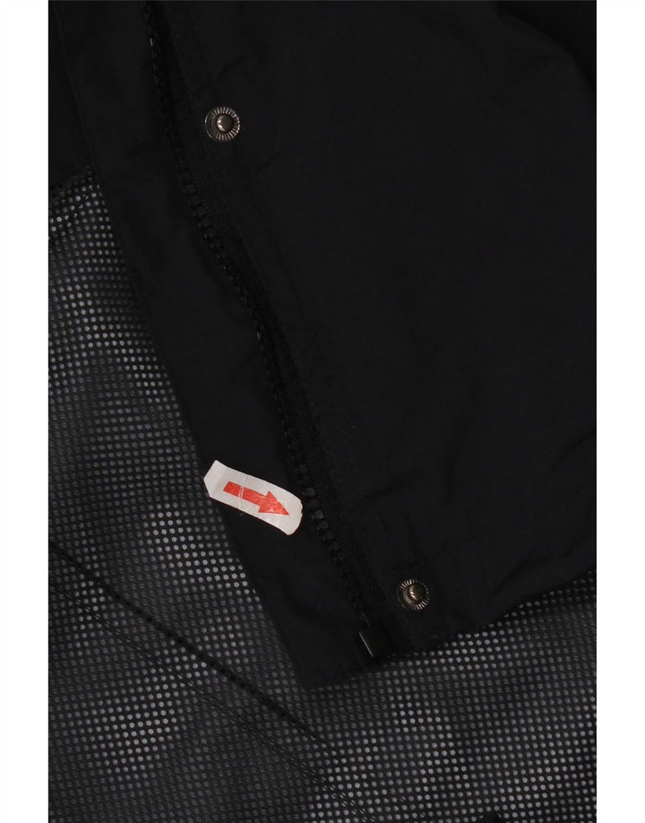 Jaqueta de chuva oversized com capuz feminino vintage Reino Unido 18 XL azul marinho poliamida