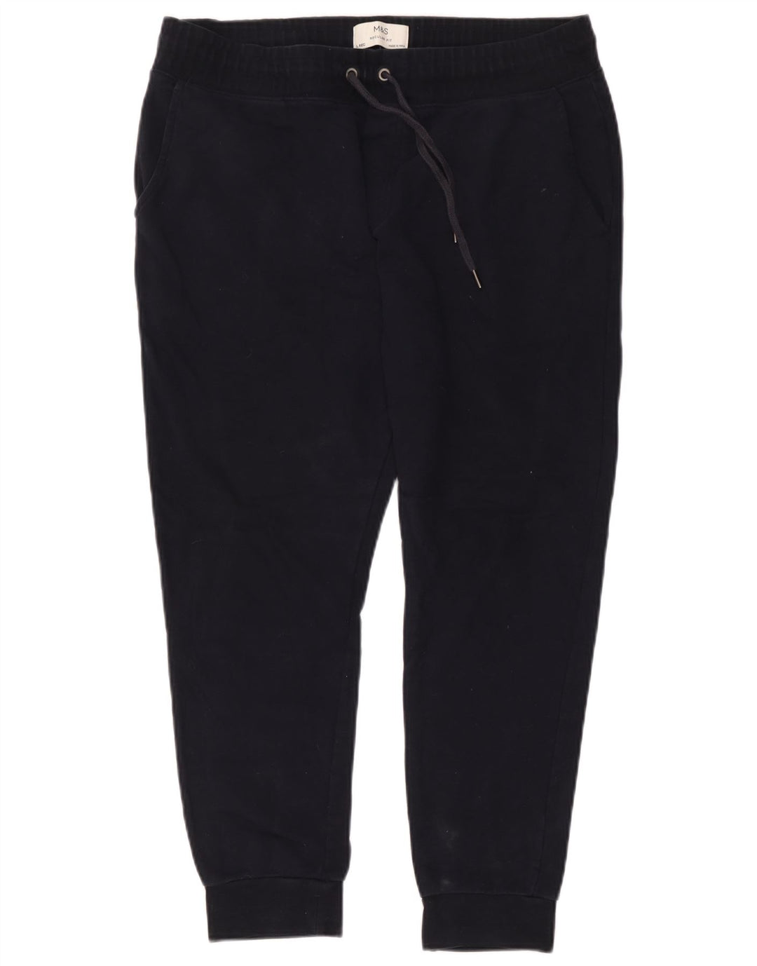 Calça de treino masculina Marks & Spencer Regular Fit Joggers grande azul marinho