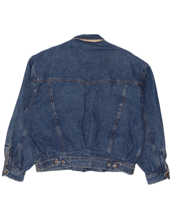 Jaqueta jeans masculina vintage UK 40 grande azul