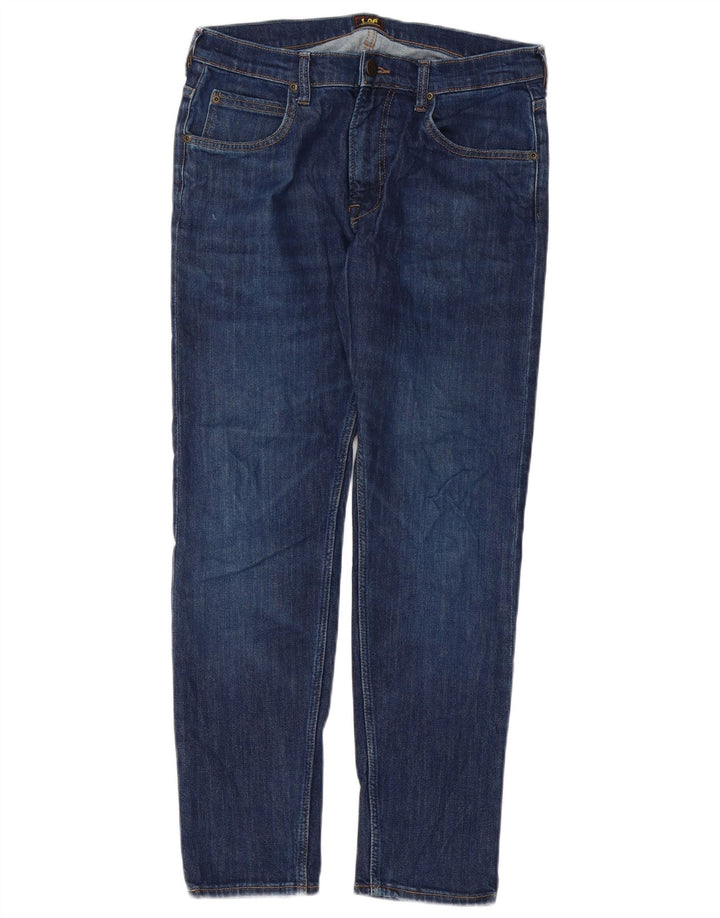 Lee Mens Rider Slim Jeans W31 L30 Azul Algodão