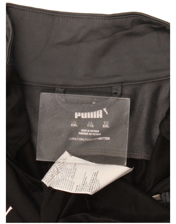 PUMA Mens Graphic Tracksuit Top Jaqueta 2XL Preto Colorblock Poliéster
