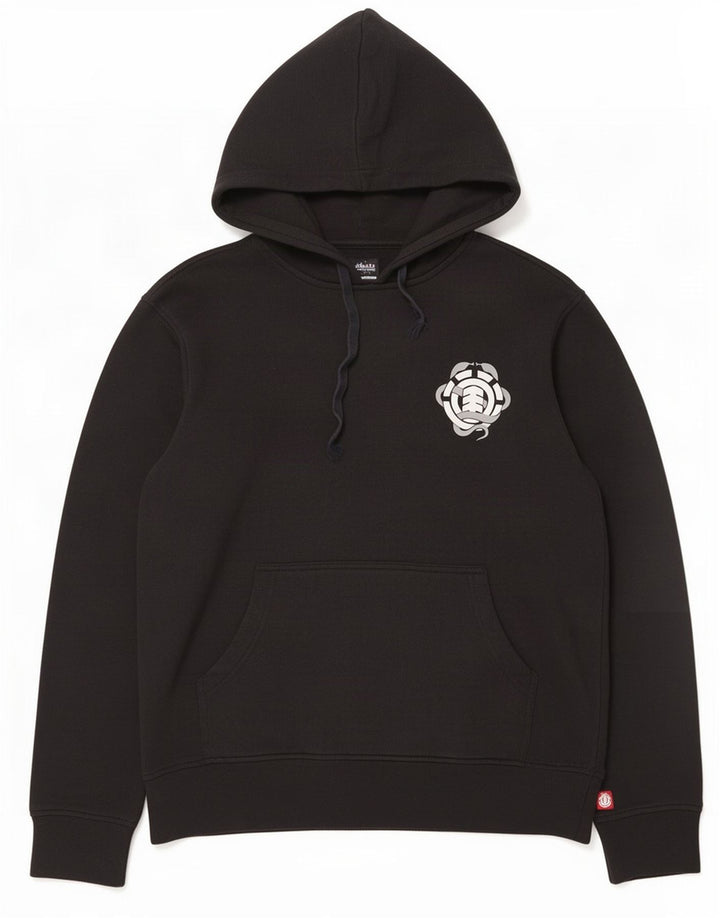 Element moletom com capuz masculino grande poliéster preto