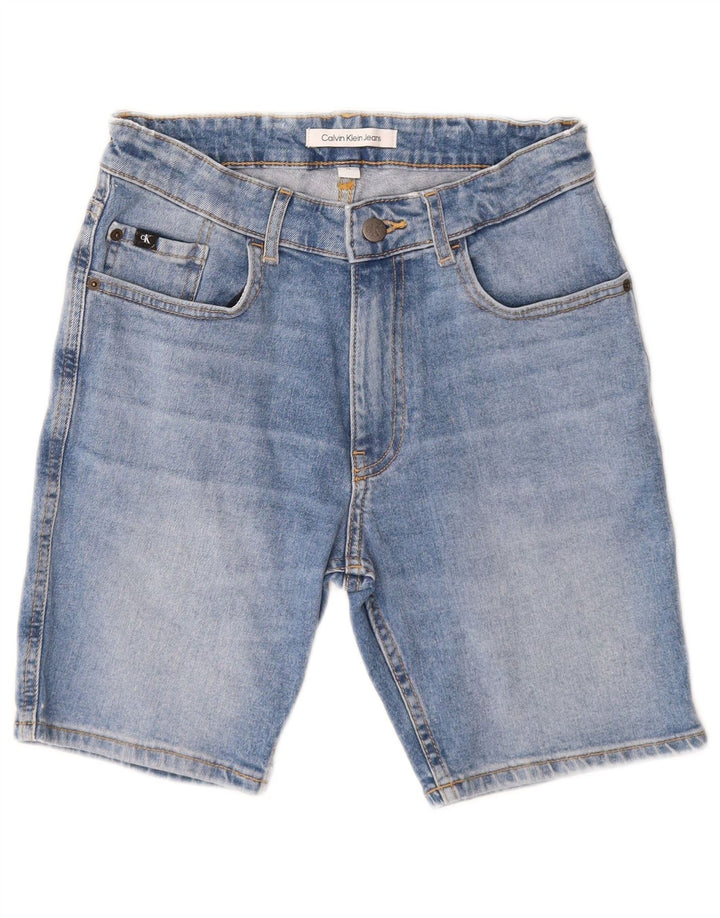 Calvin Klein Meninos Shorts Jeans 13-14 Anos W26 Azul