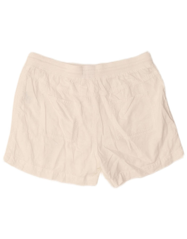Shorts feminino Marks & Spencer Reino Unido 14 grande W32 linho branco