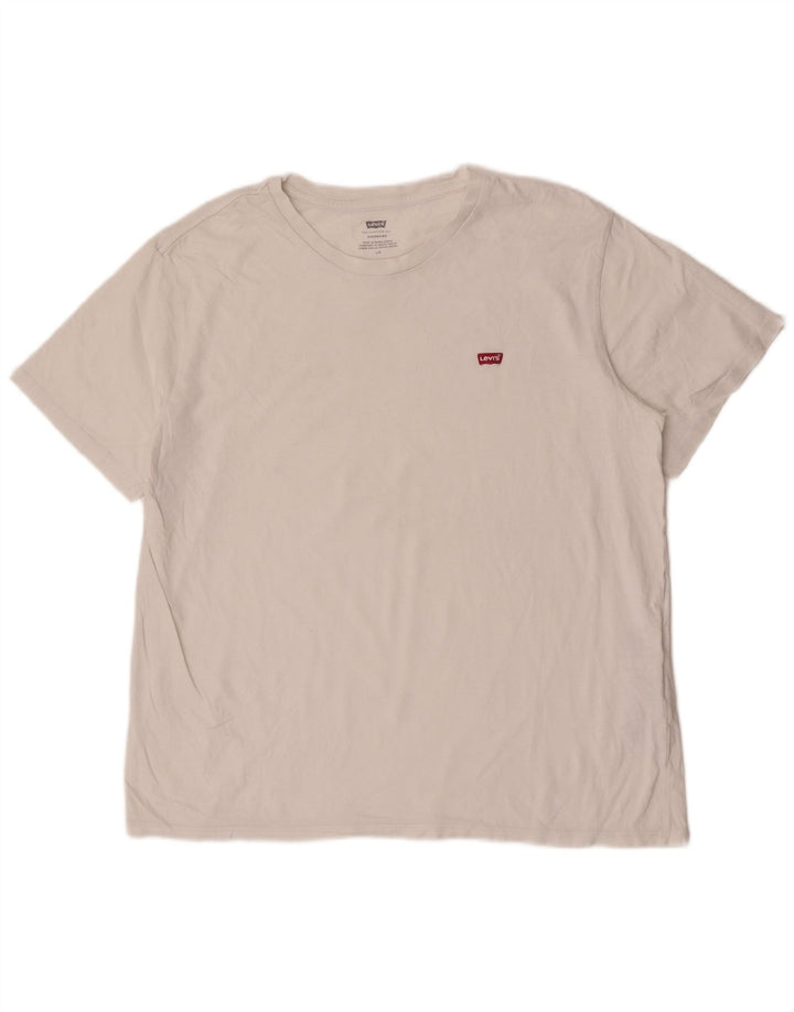 Camiseta masculina Levi's Top grande de algodão branco