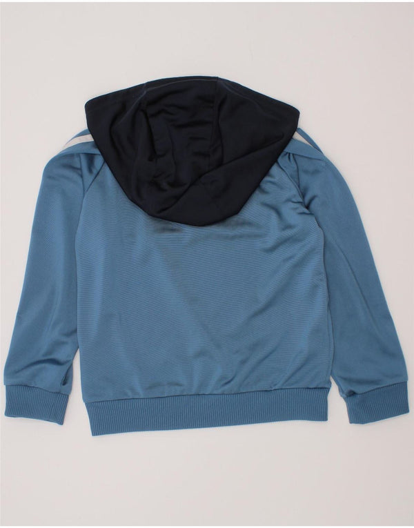 Camisola com capuz Adidas Boys Zip Neck 6-7 anos Azul Colorblock Poliéster