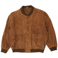 Jaqueta bomber masculina vintage em camurça IT 52 XL couro marrom