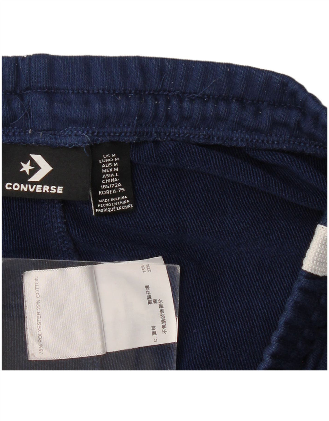 Calça de treino feminina CONVERSE Reino Unido 12 bloco colorido azul marinho médio