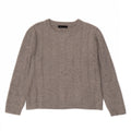 Suéter feminino Marks & Spencer grande com gola canoa Reino Unido 10 pequeno cinza