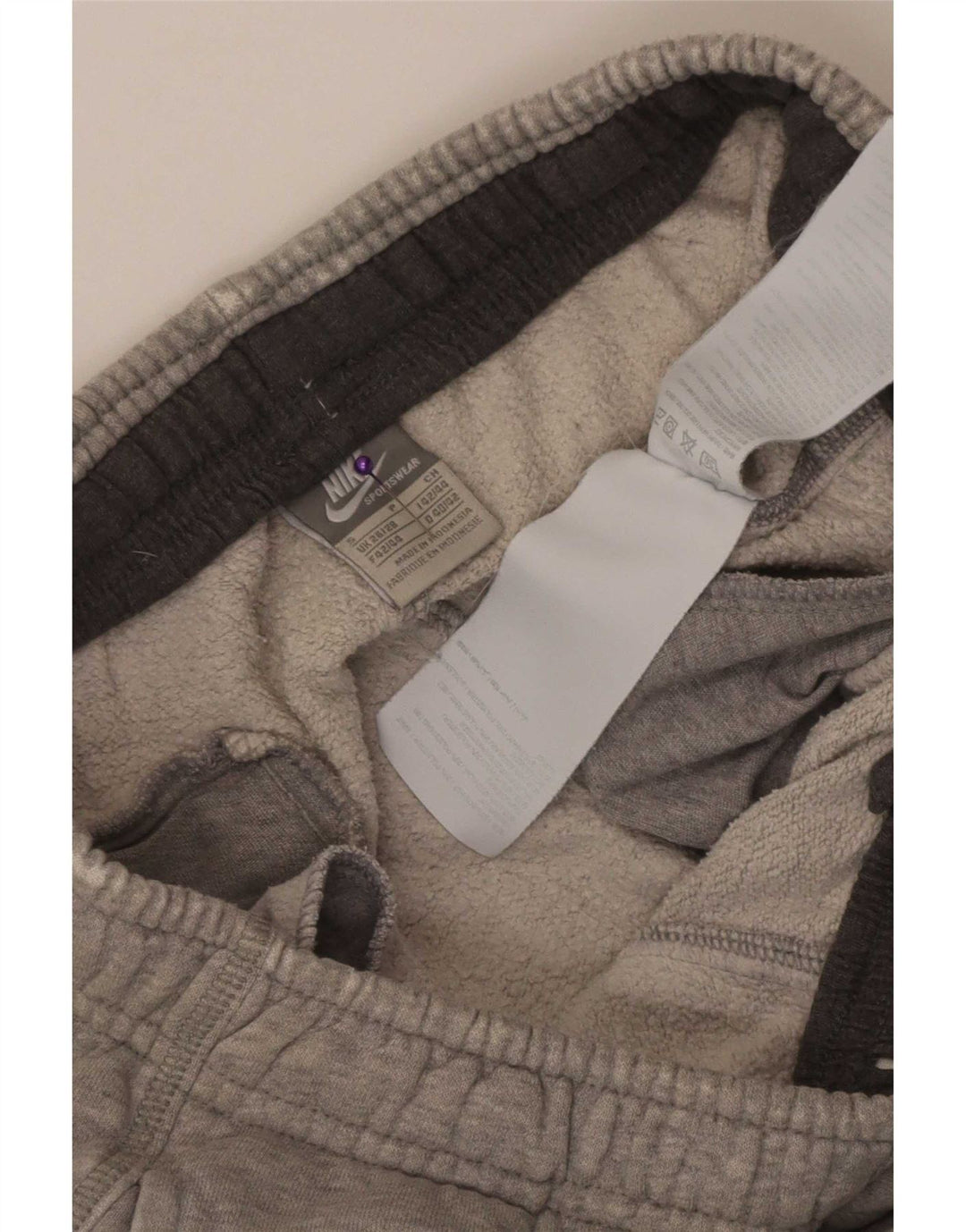 Calça de treino masculina Nike joggers pequeno algodão cinza